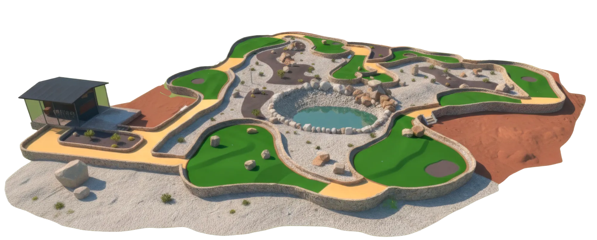 Mapa hřiště Adventure Golf Tadeášovky